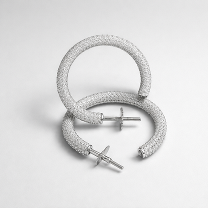 Diamond Look Hoop Earrings