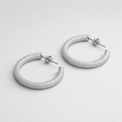 Diamond Look Hoop Earrings