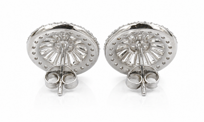 Round Halo Stud Earrings